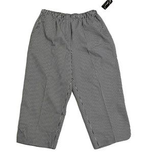 Kim Rogers Casual Capri Size 12 Women’s Black/White Gingham Comfort Waist